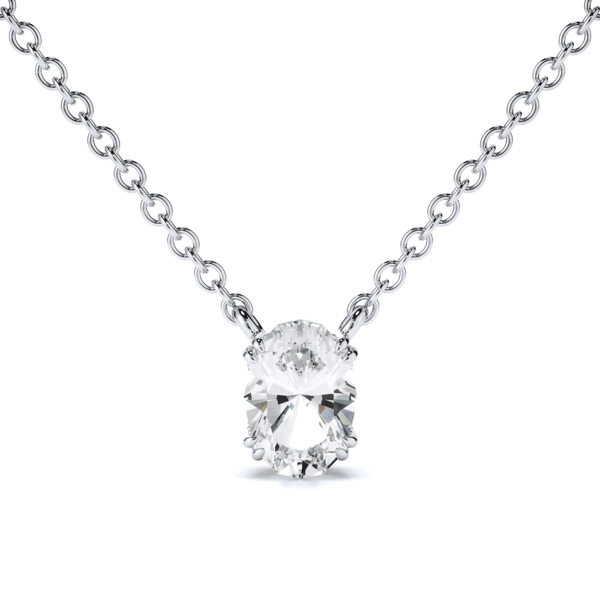 Antique Cut Oval Pendant