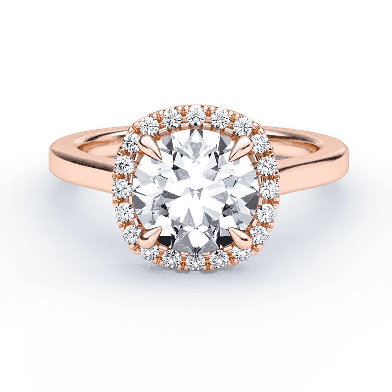 Soft Square Halo Engagement Ring