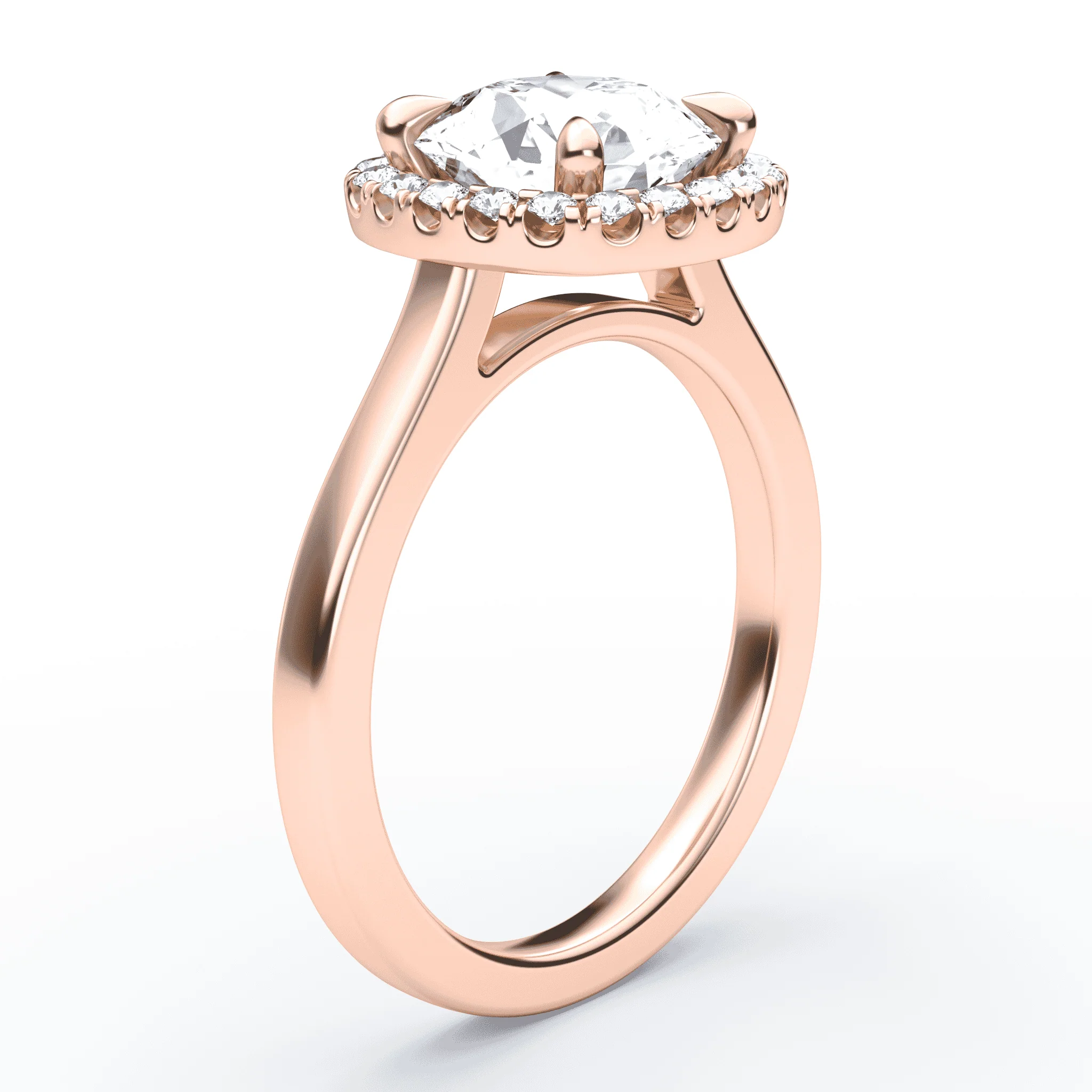 Soft Square Halo Engagement Ring - Image 2
