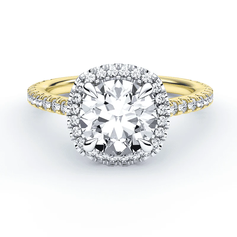 Soft Square Luxe Halo Ring