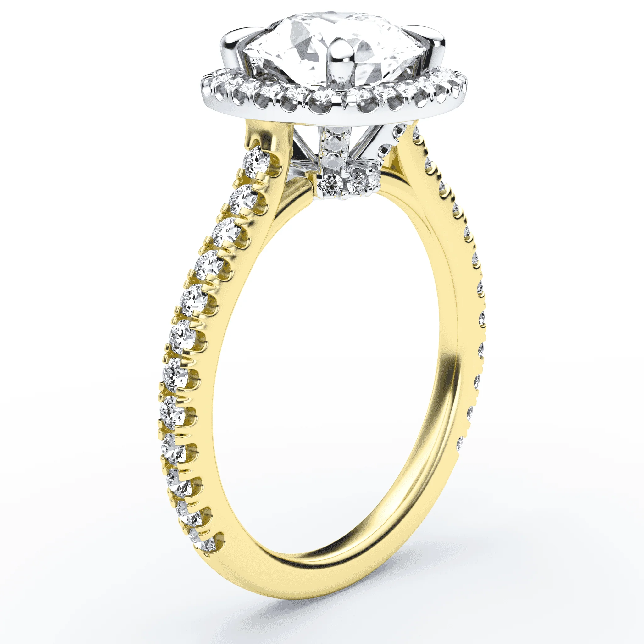 Soft Square Luxe Halo Ring - Image 2