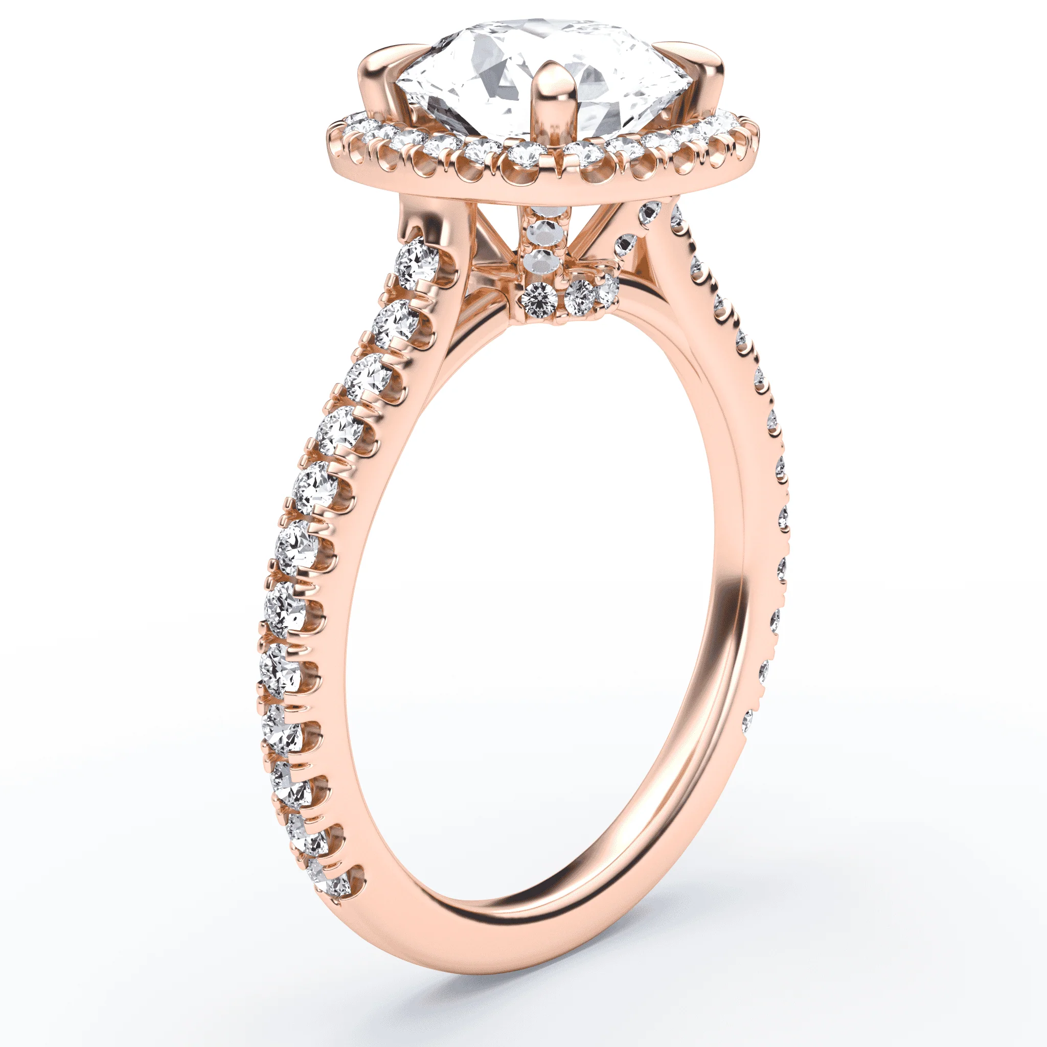 Soft Square Luxe Halo Ring - Image 2