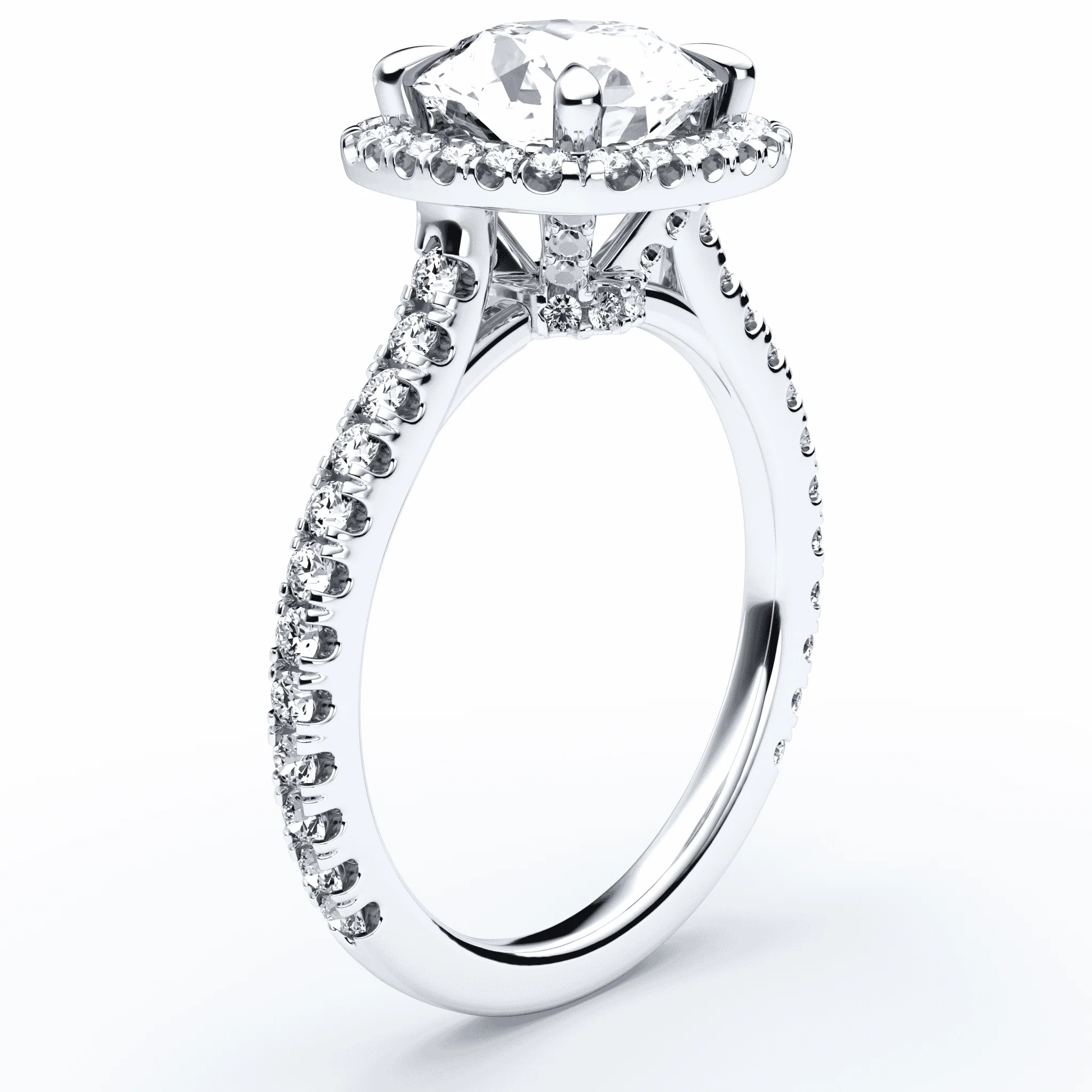 Soft Square Luxe Halo Ring - Image 2