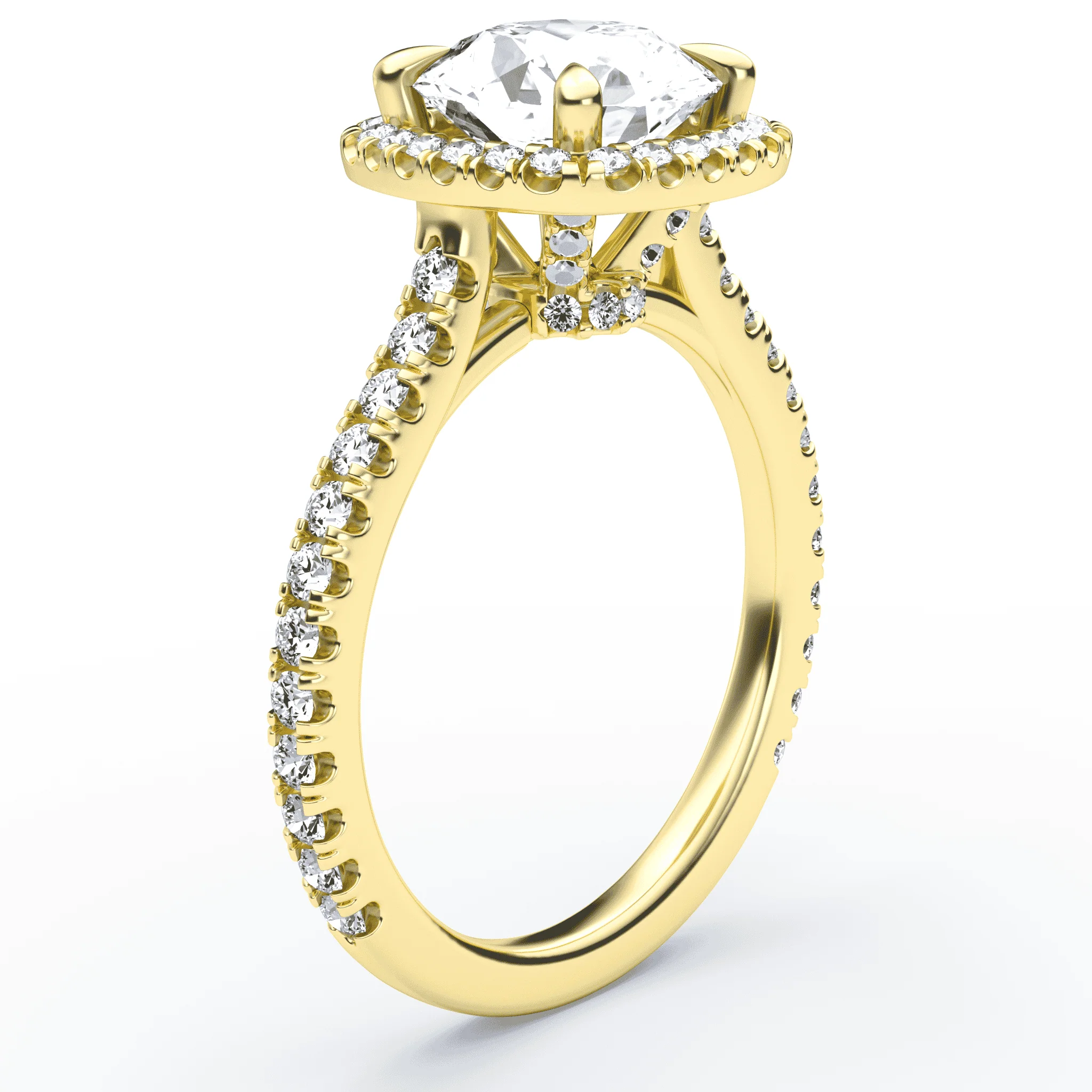 Soft Square Luxe Halo Ring - Image 2