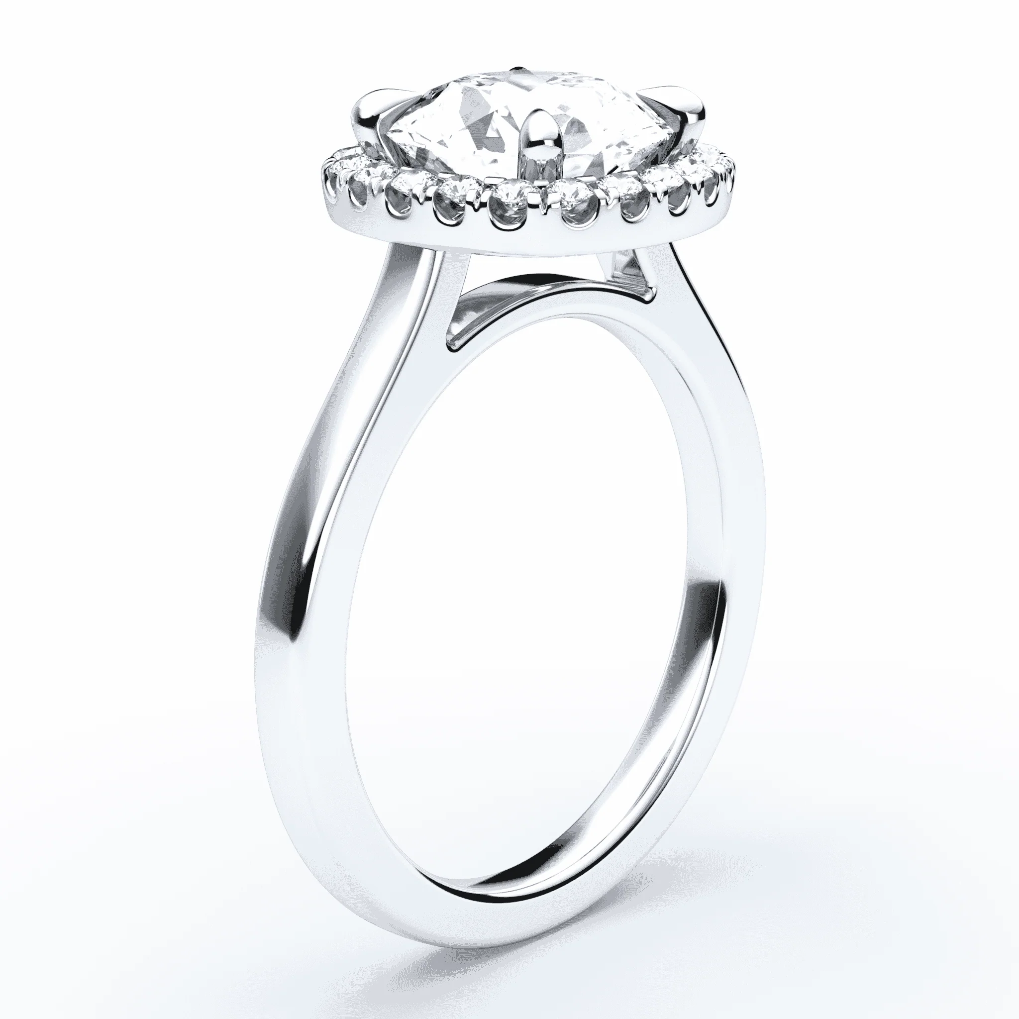 Soft Square Halo Engagement Ring - Image 2