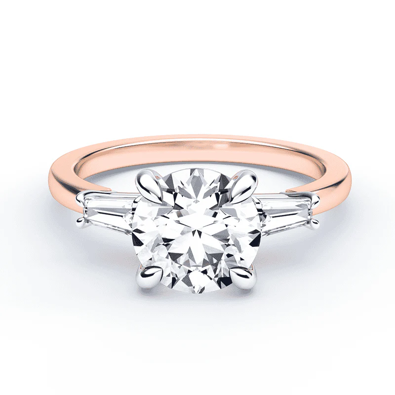 Three Stone Baguette Engagement Ring