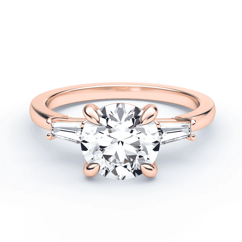 Three Stone Baguette Engagement Ring