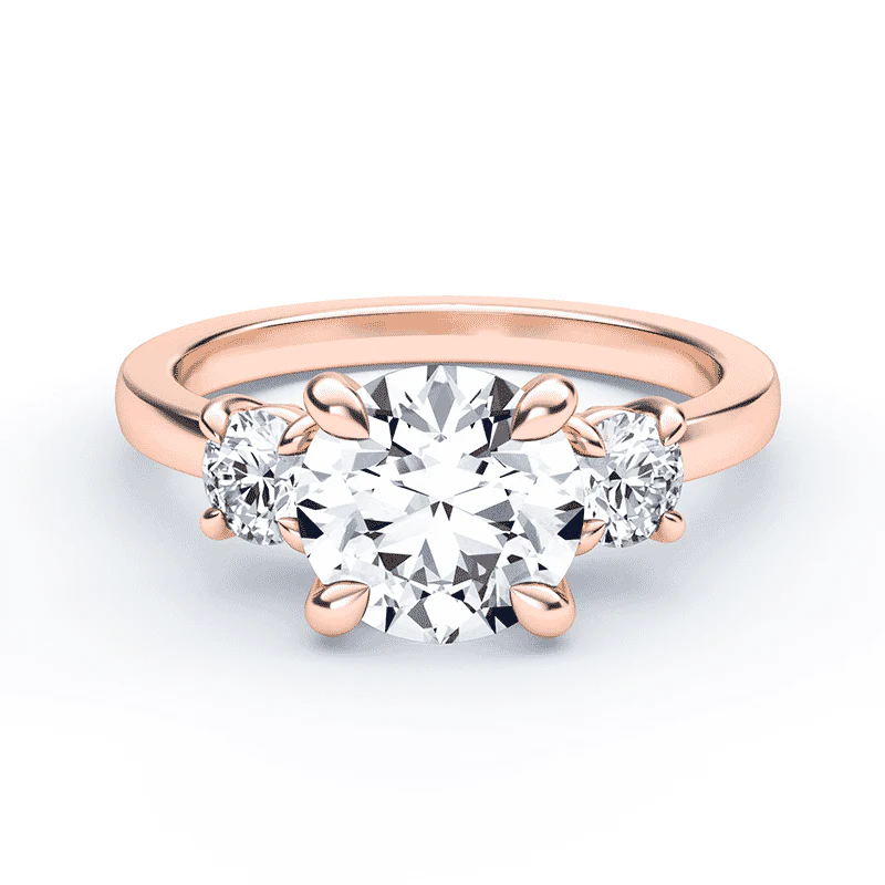 Three Stone Round Ring