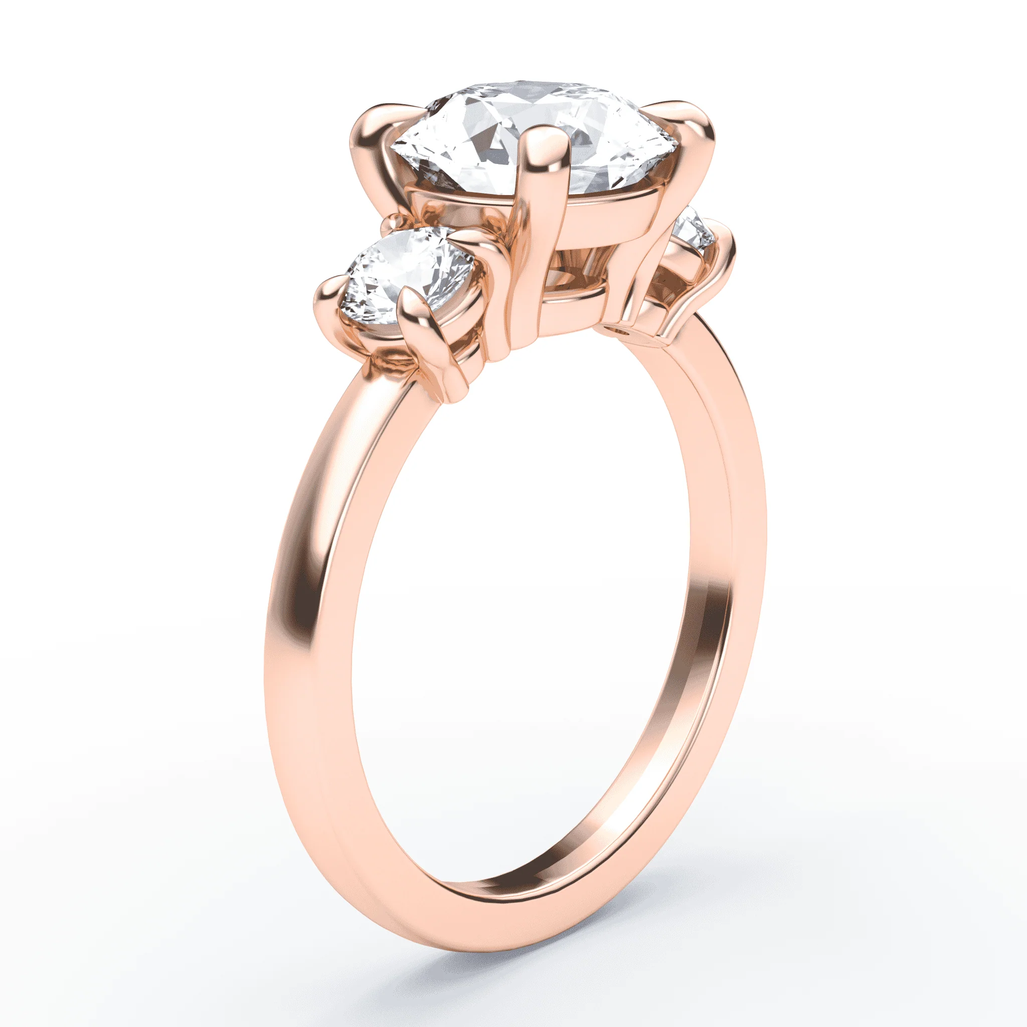 Three Stone Round Ring - Image 2