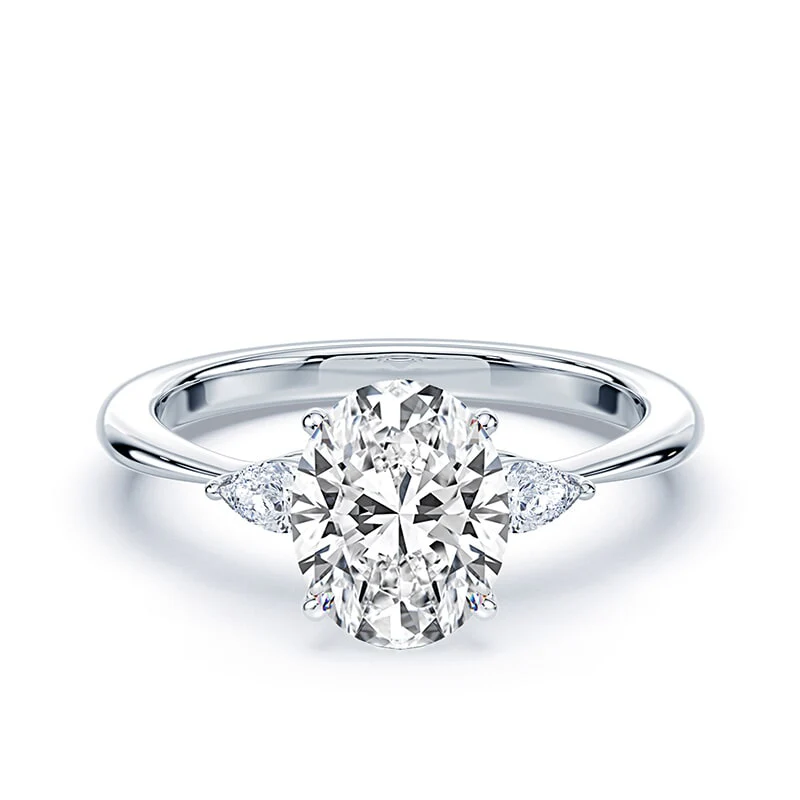 Three Stone Oval Engagement Ring