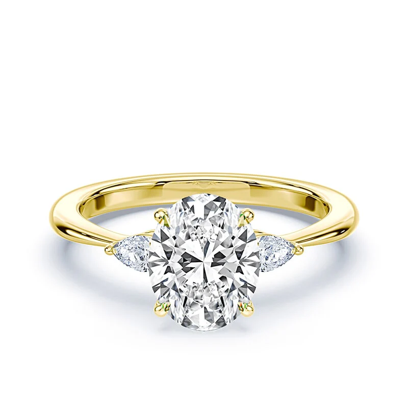 Three Stone Oval Engagement Ring