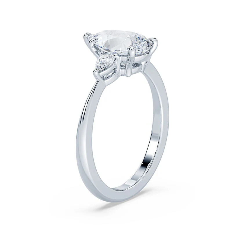 Three Stone Pear Diamond Ring - Image 2
