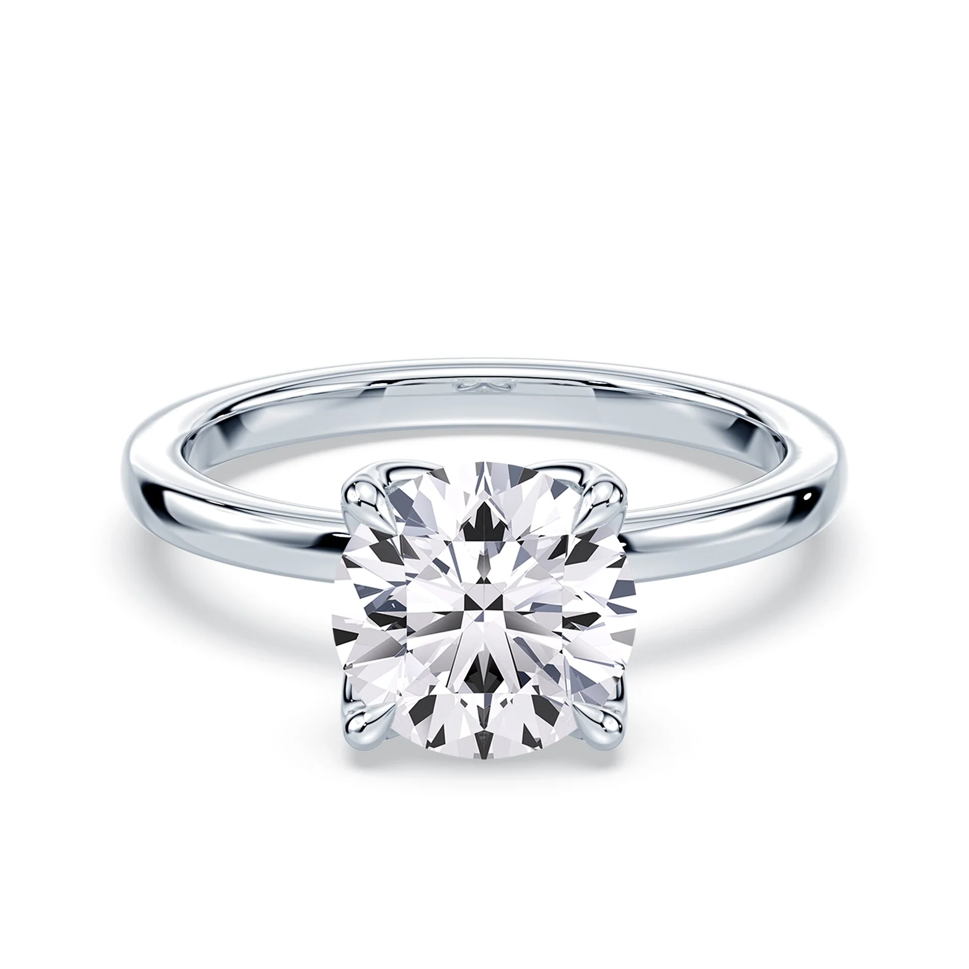 Round Tulip Engagement Ring