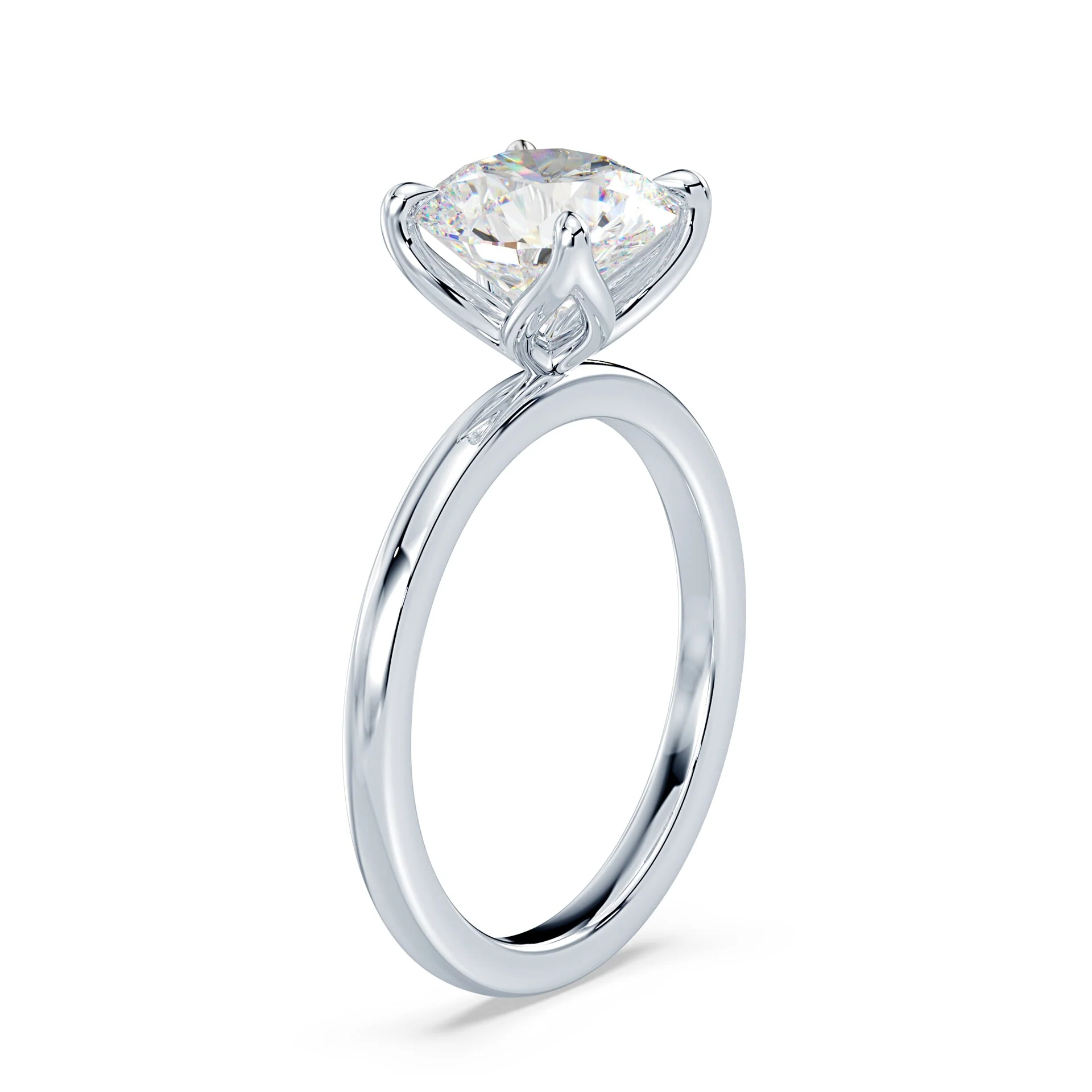 Round Tulip Engagement Ring - Image 2