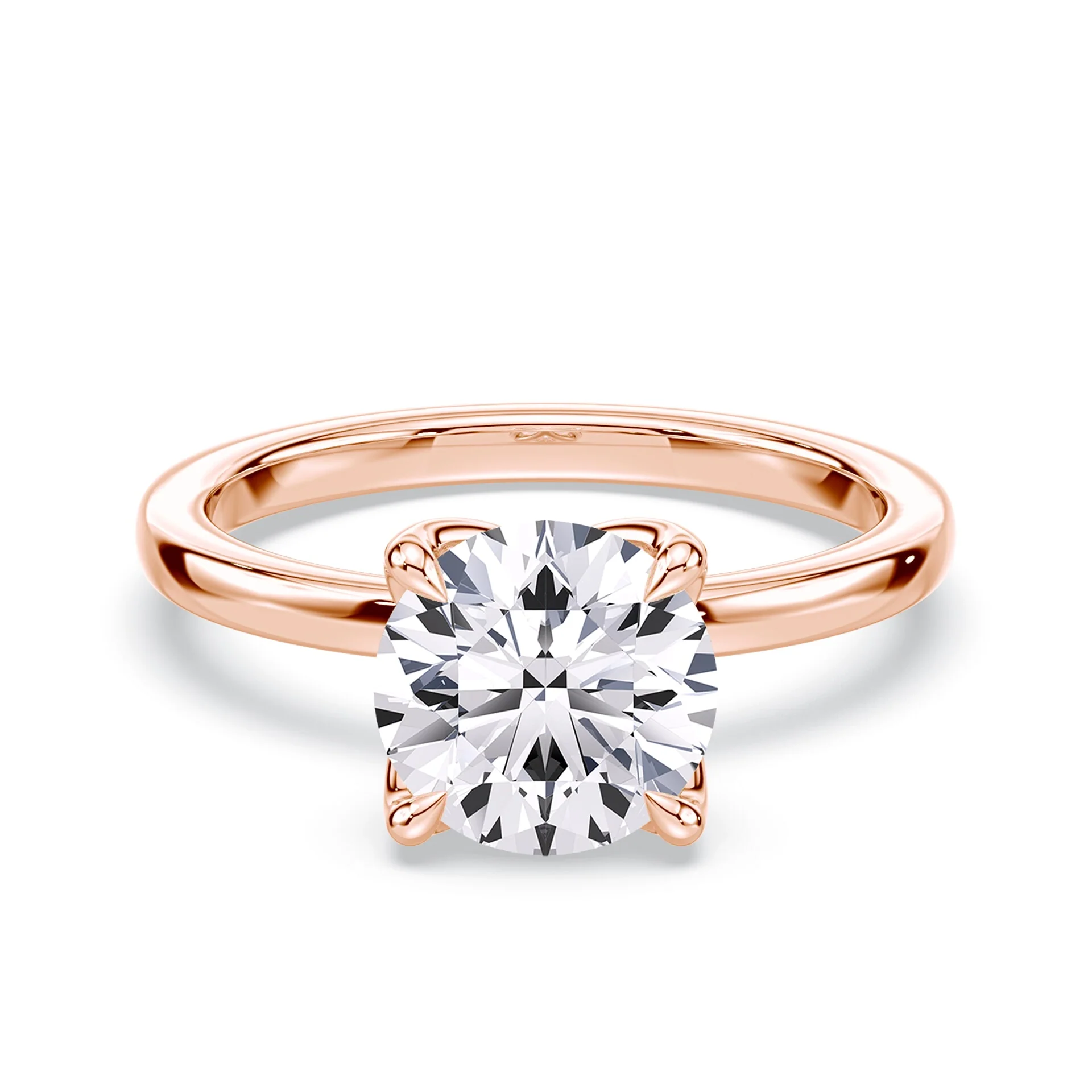 Round Tulip Engagement Ring