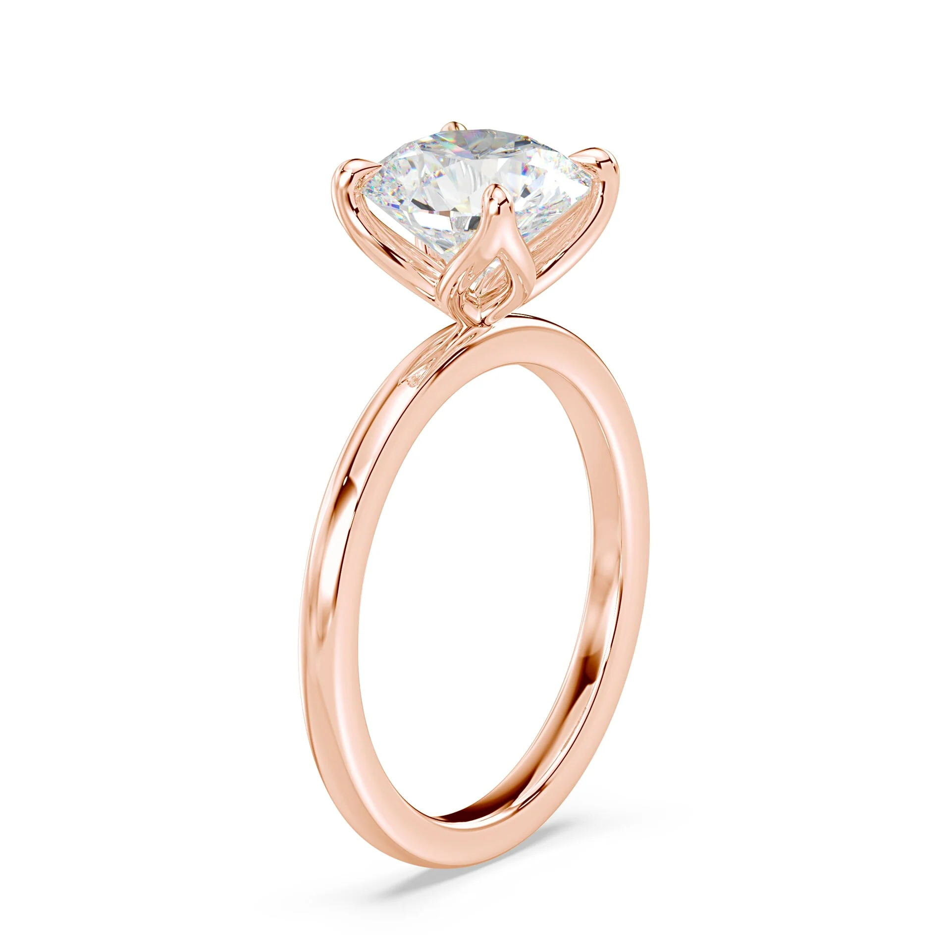 Round Tulip Engagement Ring - Image 2
