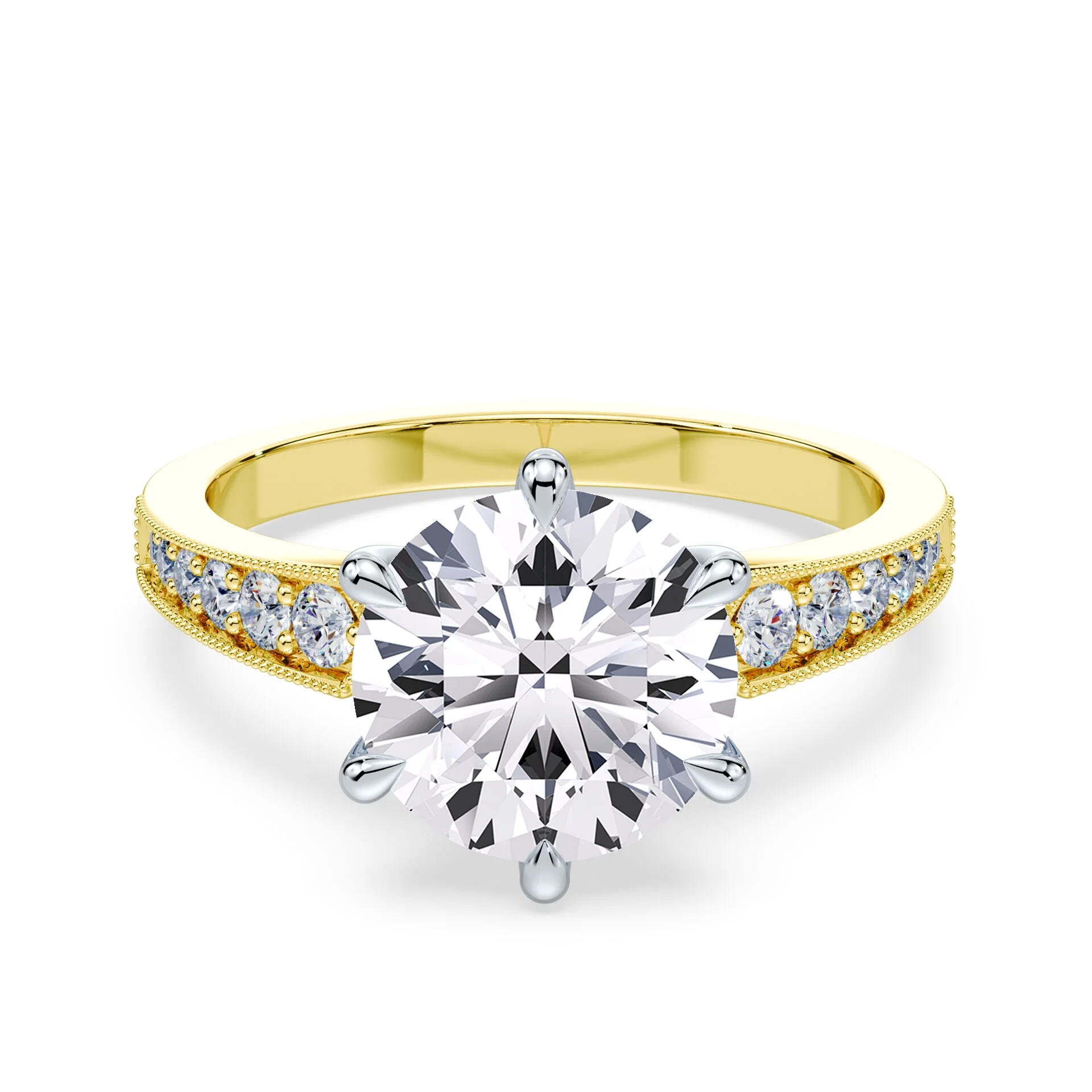 Vintage Crown Engagement Ring