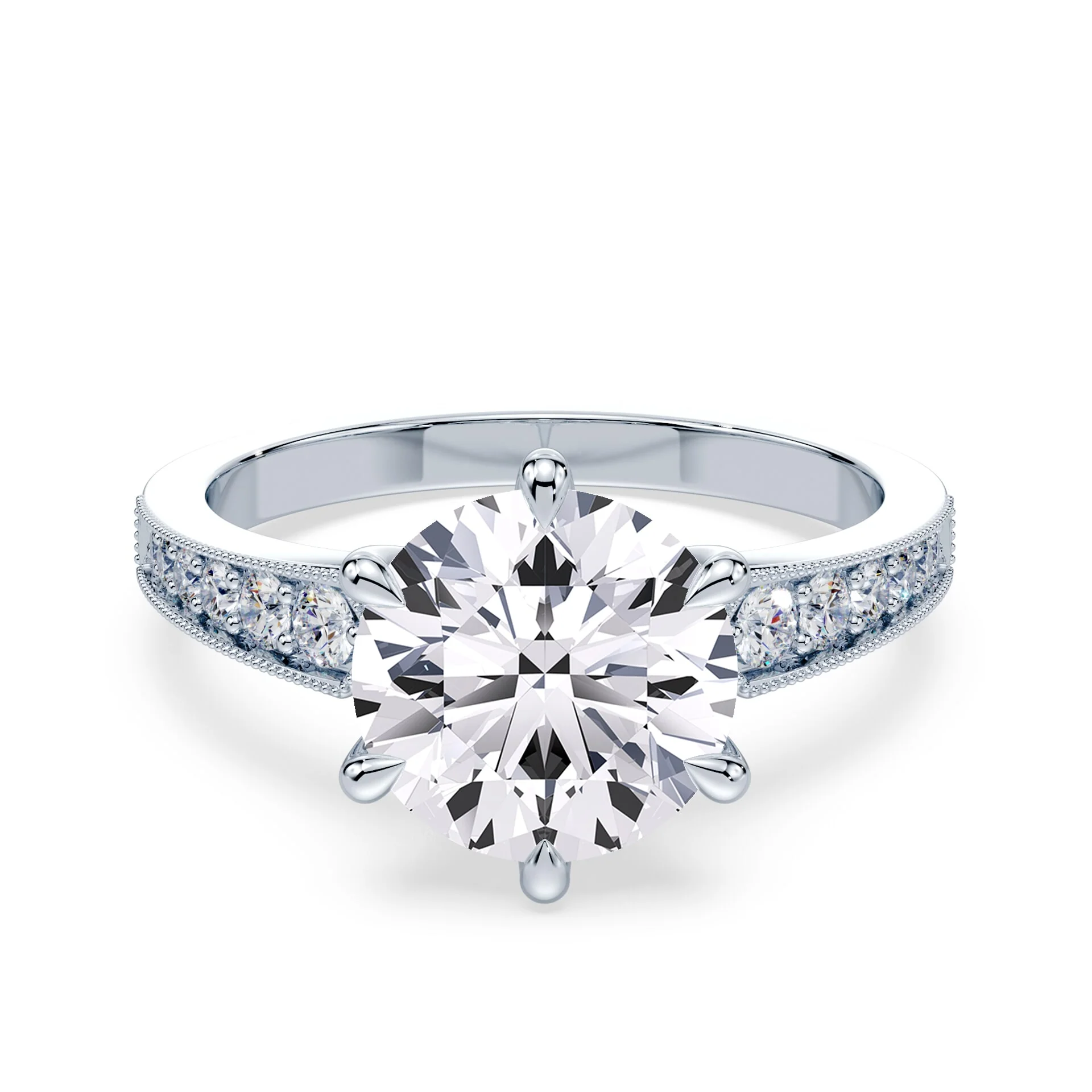 Vintage Crown Engagement Ring