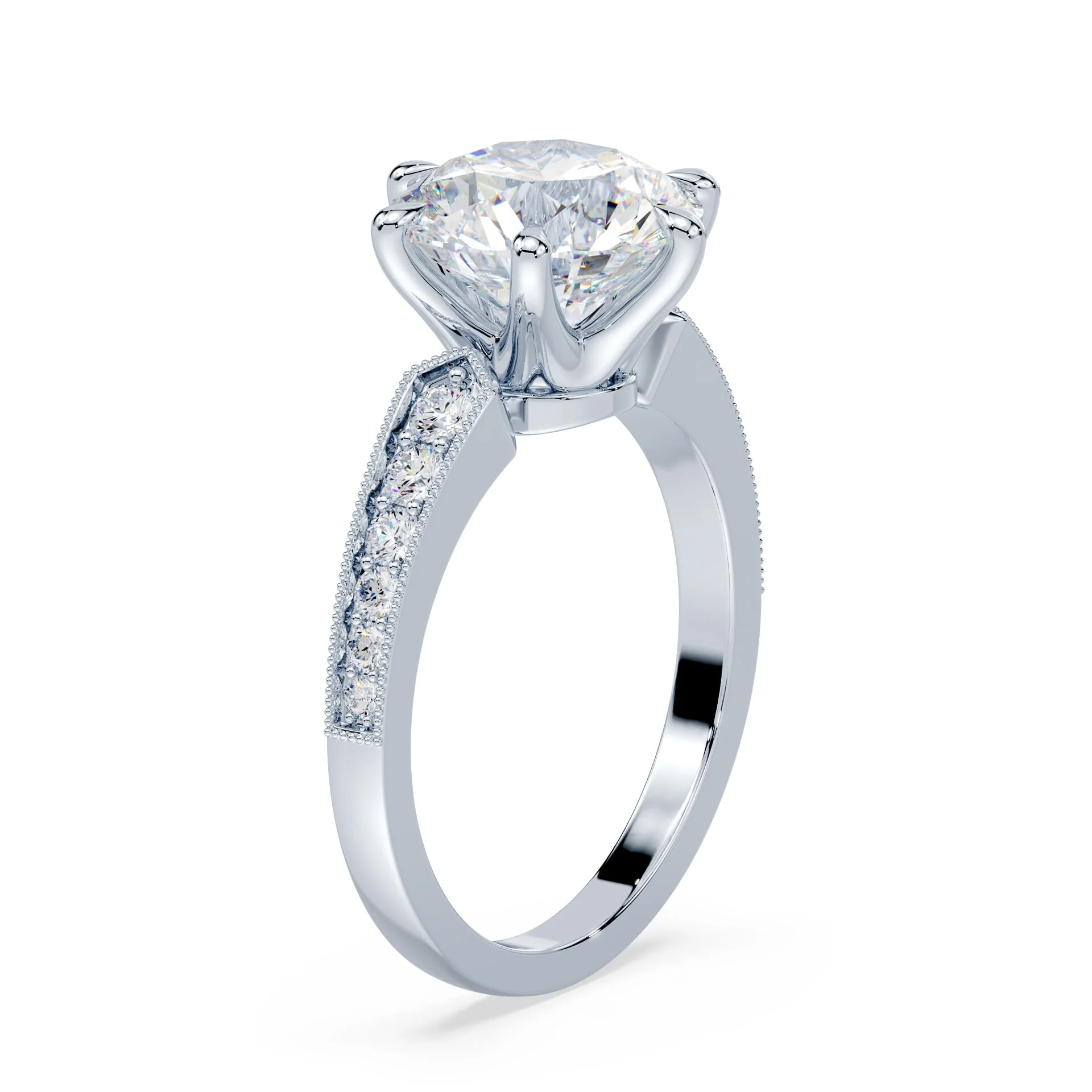 Vintage Crown Engagement Ring - Image 2