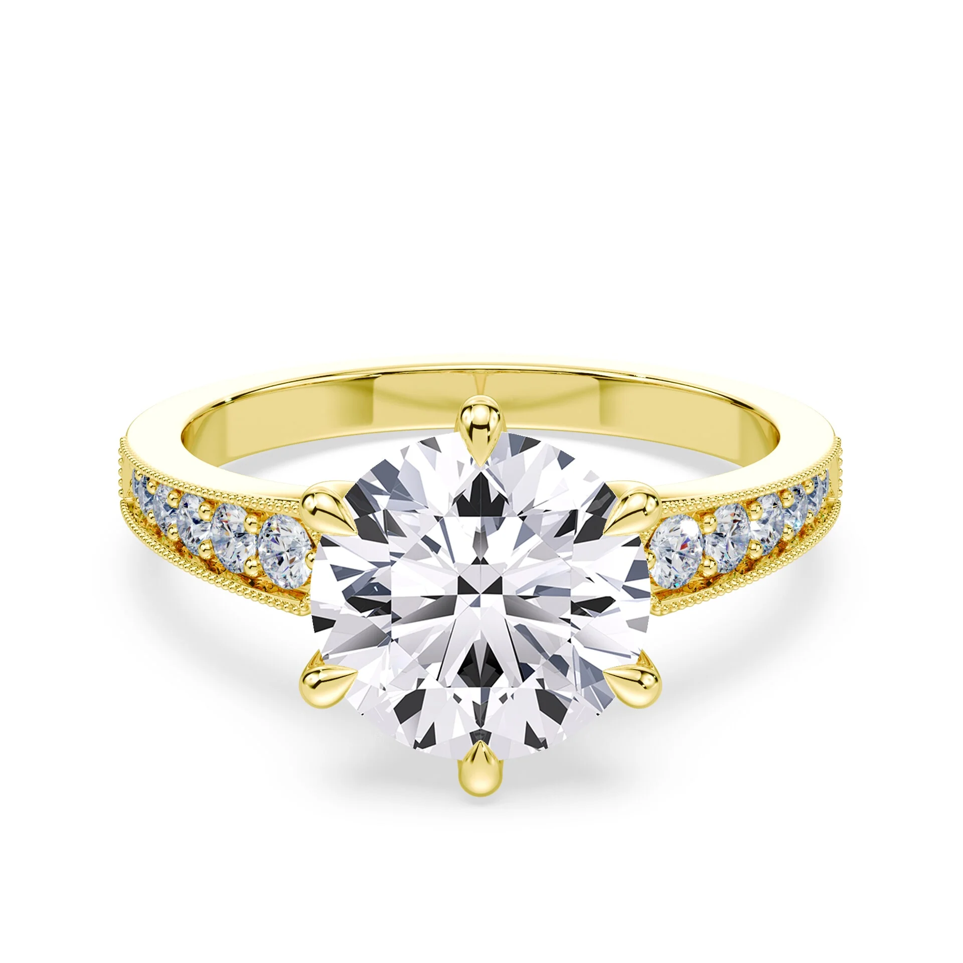 Vintage Crown Engagement Ring