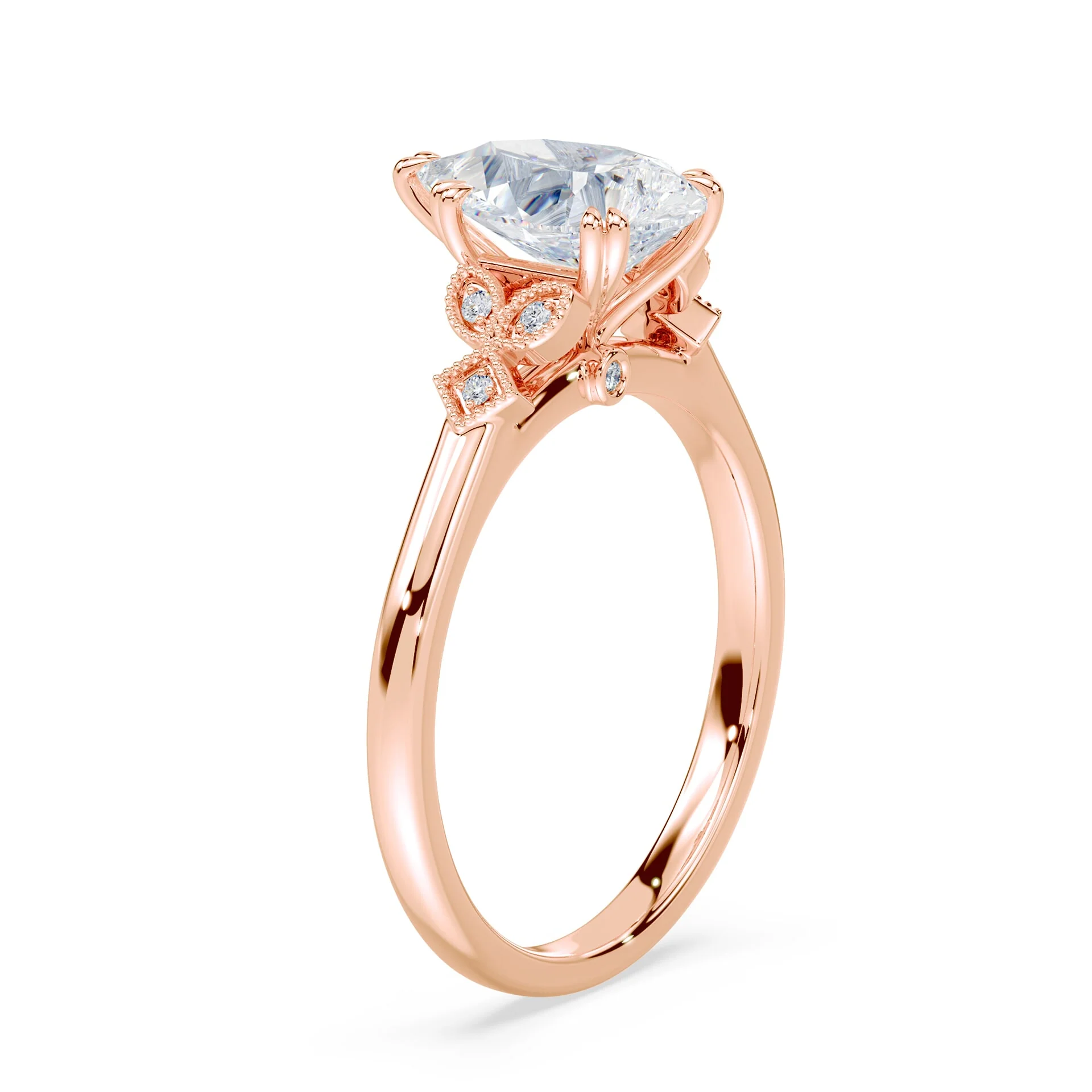 Pear Cut Vintage Peekaboo Ring - Image 2